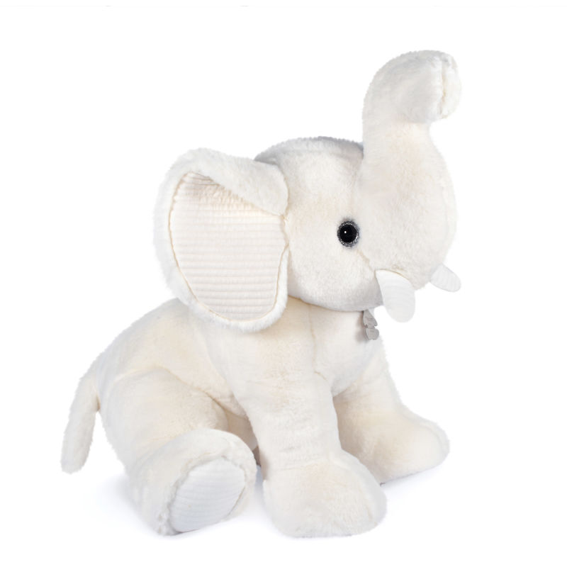  - preppy chic - peluche éléphant blanc 45 cm 